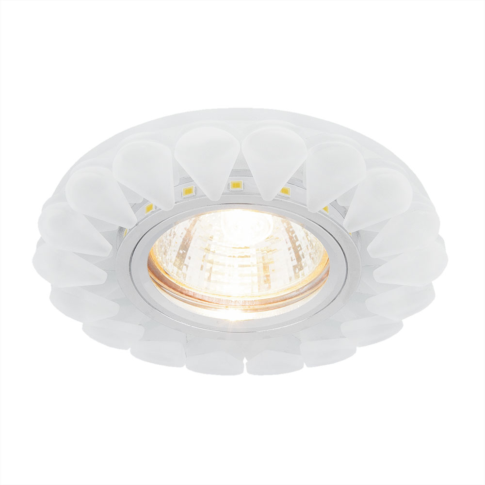 Встраиваемый потолочный светильник с LED 
подсветкой 2210 MR16 Matt Ice матовый лед