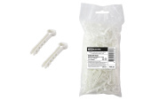  Дюбель-хомут для плоского кабеля 5-10мм белый (100шт) TDM