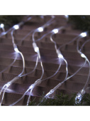 Гирлянда «Сеть» 2 × 1.5 м, IP44, УМС, прозрачная нить, 192 LED, свечение белое, 220 В