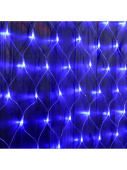 Гирлянда «Сеть» 2 × 3 м, IP44, УМС, прозрачная нить, 384 LED, свечение синее, 220 В