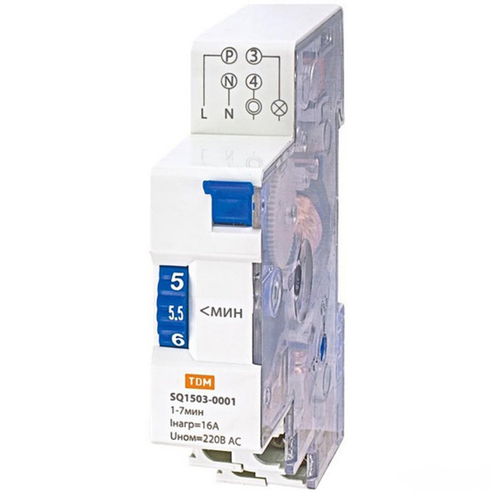 Таймер лестничный ТЛ-1мин/7мин-16А-DIN TDM