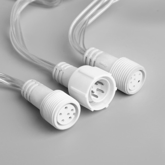 Гирлянда «Сеть» 2 × 1.5 м, IP44, УМС, прозрачная нить, 192 LED, свечение синее, 220 В