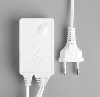 Гирлянда «Водопад» 2×6 м, IP44, УМС, белая нить, 1500 LED, свечение белое, 8 режимов, 220 В