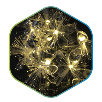 Гирлянда светодиодная на батарейках ''Цветы'', 
теплый белый