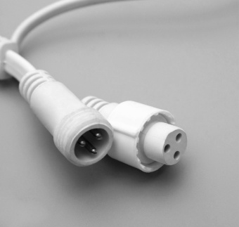 Гирлянда «Занавес» 2 × 1.5 м, IP44, УМС, белая нить, 360 LED, свечение синее, 220 В