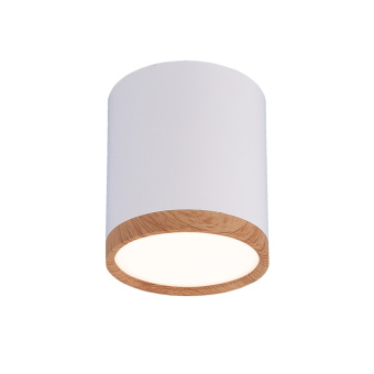 Накладной потолочный светодиодный светильник 
DLR024 6W 4200K белый матовый/светлый дуб