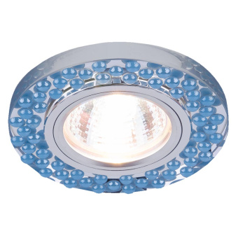 Встраиваемый точечный светильник с LED подсветкой 
2194 MR16 SL/BL зеркальный/голубой