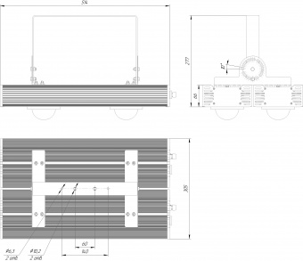 Светодиодный светильник SVT-STR-M-COB-120W-90-DUO