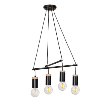 Светильник подвесной EMIBIG SKANDIA 4 BLACK 799/4 4X60W, 
E27