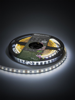 Лента светодиодная SMD2835-120 LED/м-IP20-12 В-9,6 Вт/м-6000 К (5 м) блистер TDM