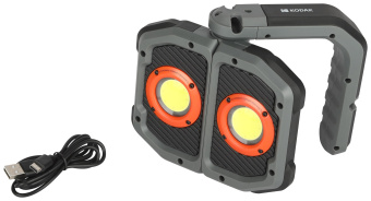 Фонарь-прожектор аккумуляторный рабочий RA-1001 25Вт LED+COB Li-ION 3.7В 4000мА/ч многофункциональный Powerbank IP44 KODAK