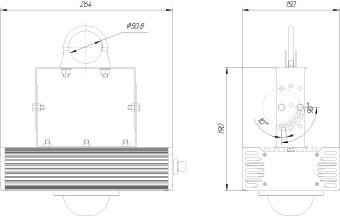 Светодиодный светильник SVT-STR-M-COB-60W-90
