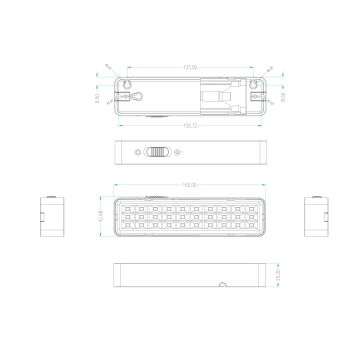 Светильник светодиодный DBA-101-0-20 30LED 5ч IP20 аварийный непостоянный Эра