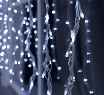 Гирлянда «Водопад» 2 × 1.5 м, IP44, УМС, белая нить, 400 LED, свечение белое, 8 режимов, 220 В