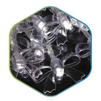 Гирлянда светодиодная на батарейках ''Банты'', 
белая