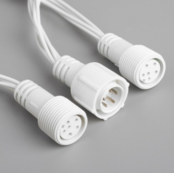 Гирлянда «Водопад» 2 × 1.5 м, IP44, УМС, белая нить, 400 LED, свечение белое, 8 режимов, 220 В