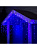 Гирлянда «Бахрома» 3 × 0.6 м, IP44, УМС, белая нить, 160 LED, свечение синее, 220 В
