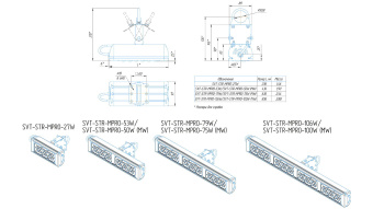 Светодиодный светильник SVT-STR-RGB-MPRO-53W-58-DMX