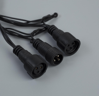 Гирлянда «Нить» 10 м, IP44, УМС, тёмная нить, 100 LED, свечение красное, 220 В