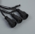 Гирлянда «Нить» 10 м, IP44, УМС, тёмная нить, 100 LED, свечение красное, 220 В