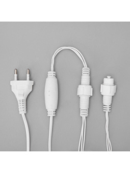 Гирлянда «Бахрома» 3 × 0.6 м, IP44, УМС, белая нить, 160 LED, свечение синее, 220 В
