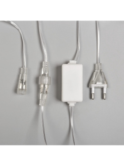 Гирлянда «Сосульки» 3 × 0.5 м, IP44, прозрачная нить, 288 LED, свечение белое с эффектом стекания, 12 В