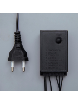 Гирлянда «Бахрома» 4 × 0.6 м, IP44, тёмная нить, 180 LED, свечение красное, 8 режимов, 220 В
