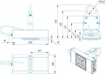Светодиодный светильник SVT-STR-BM-30W-30