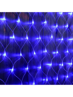Гирлянда «Сеть» 2 × 3 м, IP44, УМС, прозрачная нить, 384 LED, свечение синее, 220 В