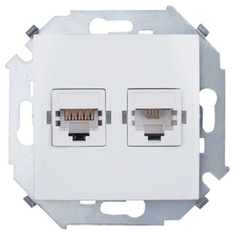 1591590-030 Розетка комбинированная RJ11 + RJ45 Cat.5e 
UTP (Systimax) белого цвета