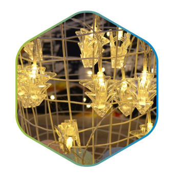 Гирлянда светодиодная на батарейках ''Прищепки-елки'', 
теплый белый