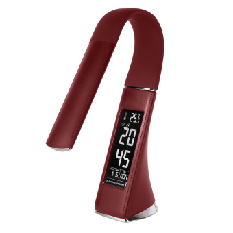 Светильник настольный светодиодный TL90220 Elara бордовый, 6W, диммируемый, с календарем, будильником и термометром, ELEKTROSTANDARD