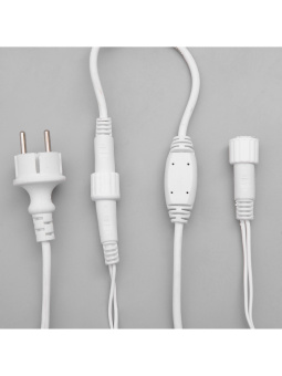 Гирлянда «Бахрома» 3 × 0.6 м, IP44, УМС, белая нить, 160 LED, свечение мульти, 220 В